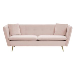 Sofa welurowa różowa FREDERICA