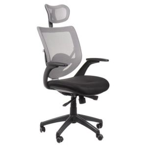 Fotel biurowy gabinetowy kb-8904/szary - krzesło obrotowe