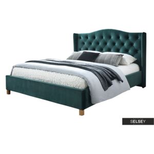 Łóżko Balmore 160x200 cm zielony velvet