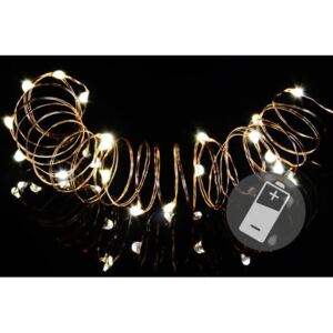 Świąteczny świetlny łańcuch - 10 MINI LED, ciepła biel