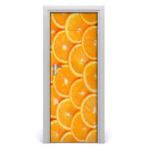 Naklejka na drzwi samoprzylepna Plastry pomarańczy