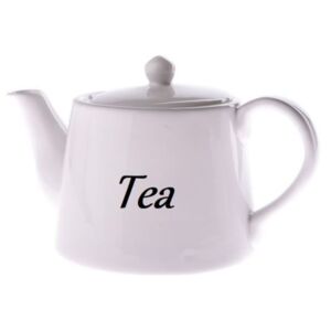 Biały dzbanek ceramiczny do herbaty Dakls, 1000 ml