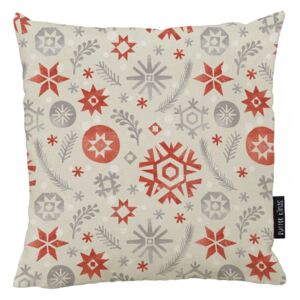 Świąteczna poduszka z poszewką z bawełny Butter Kings Snowflake Frost, 50x50