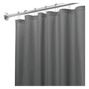 Szara zasłona prysznicowa iDesign, 180x200 cm