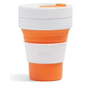 Biało-pomarańczowy składany kubek Stojo Pocket Cup, 355 ml
