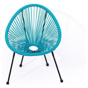 Niebieskie wiklinowe krzesło Le Bonom Avocado