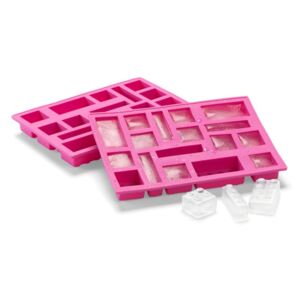 Różowa silikonowa foremka do lodu w kształcie klocków LEGO®