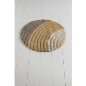 Brązowy dywanik łazienkowy Well Cap, ⌀ 90 cm