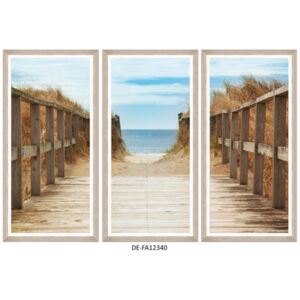 Obraz trzyczęściowy Beach Path Tryptich 120x80 DE-FA12340 MINDTHEGAP DE-FA12340 | SPRAWDŹ RABAT W KOSZYKU !