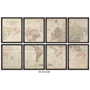 Obraz Chart of the World after James Cook 200x120 DE-FA12186 MINDTHEGAP DE-FA12186 | SPRAWDŹ RABAT W KOSZYKU !