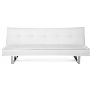 Sofa z funkcją spania biała - kanapa rozkładana - wersalka - DERBY