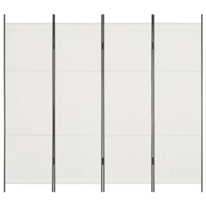 Parawan 4-panelowy, biały, 200 x 180 cm