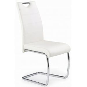 Krzesło Skandynawskie do Salonu K211 Białe Chrom