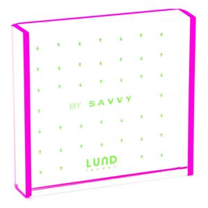 Ramka na zdjęcia z różowymi krawędziami Lund London Flash Tidy, 8,3x7,7 cm