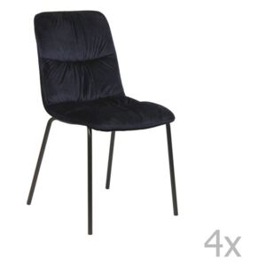 Zestaw 4 niebieskich krzeseł Design Twist Cerlak