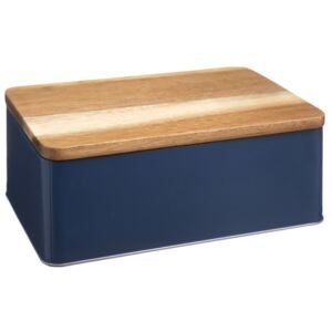 Pudełko ozdobne z metalu i drewna, stylowy pojemnik do magazynowania