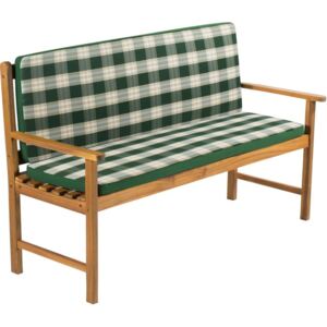 Zielono-biała poduszka na ławkę Fieldmann, grubość 3 cm