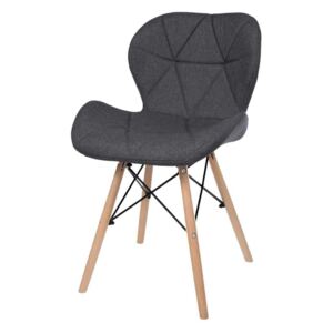 Rimo krzesło tapicerowane szare - tkanina