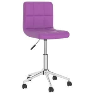 Obrotowe krzesło biurowe, fioletowe, sztuczna skóra