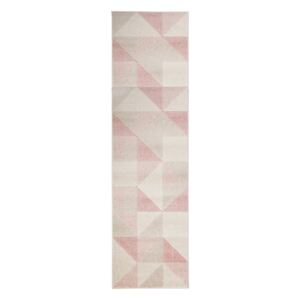 Różowy chodnik Flair Rugs Urban Triangle, 60x220 cm