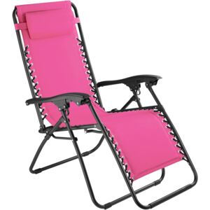 Tectake 403314 krzesło ogrodowe giuseppe - pink