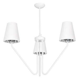 Milagro Victoria White MLP4917 lampa wisząca zwis 3x60W E27 biały mat / chrom