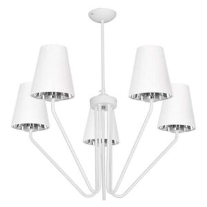 Milagro Victoria White MLP4918 lampa wisząca zwis 5x60W E27 biały mat / chrom