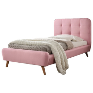 Łóżko tapicerowane Dolly 90x200 różowe
