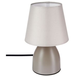 Lampka stołowa CHEVET, metalowa, 19 cm, kolor taupe