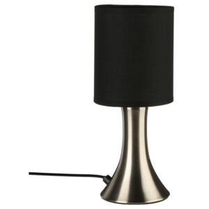 Lampa stołowa TOUCH z czarnym abażurem, 28 cm, metaliczna podstawa