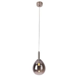 Lukka LED srebrna nowoczesna lampa wisząca szklana
