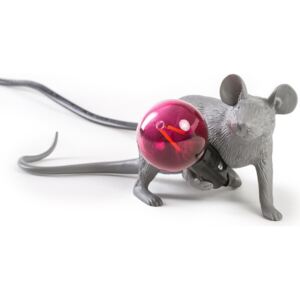 Lampa Mouse szara leżąca