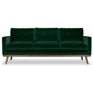 Sofa Fern 3-osobowa welurowa (Welur bawełna 100% ZIELONY)