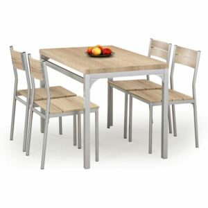 Zestaw MALCOLM stół + 4 krzesła dąb sonoma