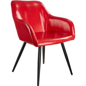Tectake 403675 krzesło marilyn sztuczna skóra - czerwony/czarny