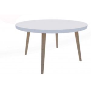 TORINO II - okrągły stolik kawowy, nogi z naturalnego drewna