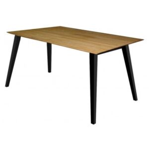 Stół LIVORNO rozkładany lite drewno dębowe/metal