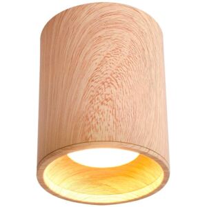 Sufitowa LAMPA downlight 2277165 Candellux metalowa OPRAWA plafon okrągły drewniany