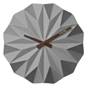 Szary zegar ścienny Karlsson Origami