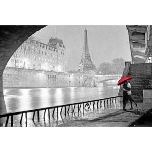 Plakat, Obraz Paryz - Eiffel tower kiss, (91,5 x 61 cm)
