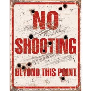 Metalowa tabliczka No Shooting, (31,5 x 40 cm)