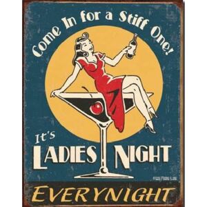 Metalowa tabliczka Moore - Ladies Night, (31,5 x 40 cm)