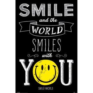 Plakat, Obraz Smiley - World Smiles WIth You, (61 x 91,5 cm)