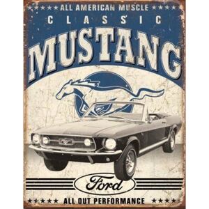 Metalowa tabliczka Classic Mustang, (31,5 x 40 cm)