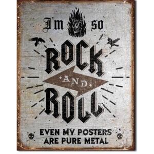 Metalowa tabliczka Rock n Roll Posters, (30 x 42 cm)