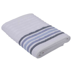 Biały ręcznik z bawełny Bella Maison Stripe, 50x90 cm