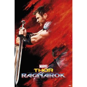 Plakat, Obraz Thor Ragnarok - Thor Red Dust, (61 x 91,5 cm)