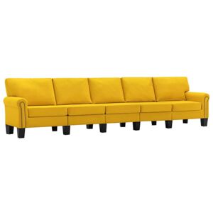 5-osobowa żółta sofa dekoracyjna - Alaia 5X
