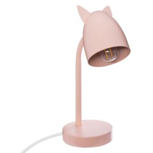 Lampka na biurko OREILLES ROSE, metalowa, kolor różowy