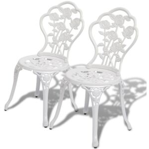 Zestaw metalowych krzeseł ogrodowych Mesa - biały